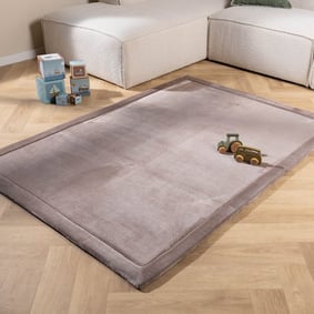 Tapis rond pour enfants lavable - Jip Taupe