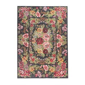Tapis - Estate Rose kilim Vert - sfeer
