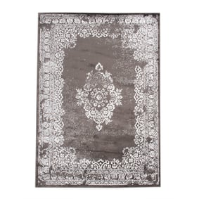 Tapis vintage - Adore Medallion Taupe/Gris - sfeer