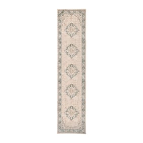 Tapis de couloir vintage- Spring Medallion Crème/Vert - sfeer