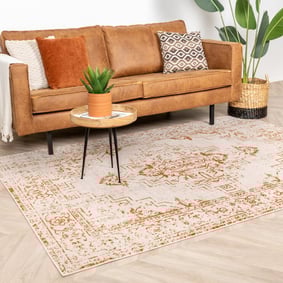 Tapis vintage - Spring Ethnic Crème/Terracotta