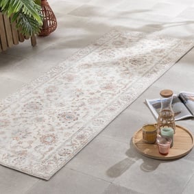 Tapis en laine lavable - Domingo Oriental Blanc
