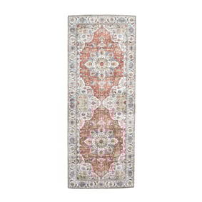 Tapis en laine lavable - Domingo Mandala Terracotta - product