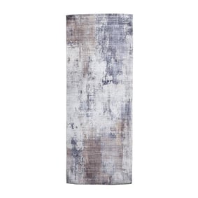 Tapis en laine lavable - Domingo Grunge Taupe/Crème - product