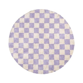 Tapis rétro rond - Gambit Lilas/Blanc - sfeer