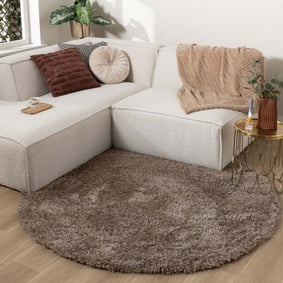 Tapis shaggy ovale - Blaze Taupe