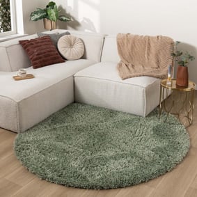 Tapis shaggy ovale - Blaze Vert