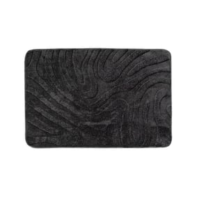 Tapis d'extérieur rond à fleurs - Cassie Zebra Noir - product