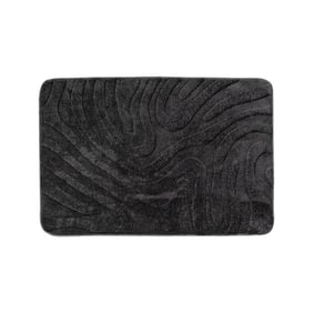 Tapis d'extérieur rond à fleurs - Cassie Shapes Noir - product