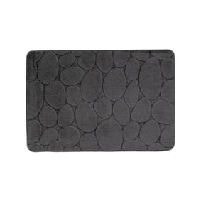 Tapis d'extérieur rond à fleurs - Cassie Pebbles Noir - product