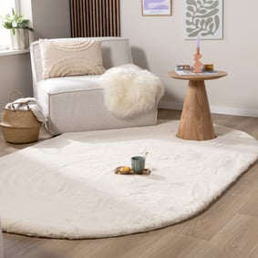 Tapis ovale à poils longs - Comfy Supreme Crème