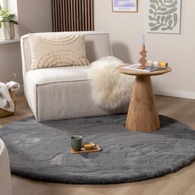 Tapis rond à poils longs - Comfy Supreme Anthracite