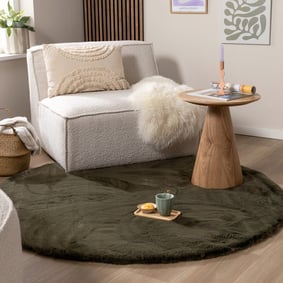 Tapis rond à poils longs - Comfy Supreme Vert