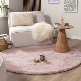 Tapis rond à poils longs - Comfy Supreme Rose