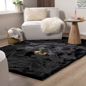 Tapis doux à poils longs - Comfy Supreme Noir