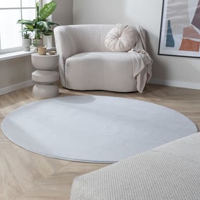 Tapis rond lavable - Vivid Gris