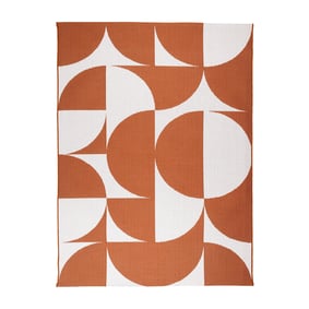 Tapis d'extérieur - Summer Shapes Terracotta - sfeer