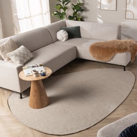 Tapis de forme irrégulière - Bliss Crème/Blanc - sfeer
