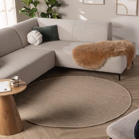 Tapis en laine rond - Bliss Beige/Marron - sfeer