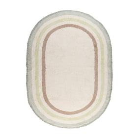 Tapis enfant ovale lavable - Milo Vert - product