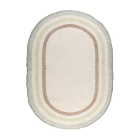 Tapis ovale lavable pour enfant - Milo Vert - sfeer