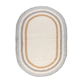Tapis enfant ovale lavable - Milo Gris - product