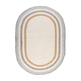 Tapis ovale lavable pour enfant - Milo Gris - sfeer