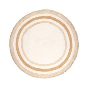 Tapis rond lavable pour enfant - Milo Beige - sfeer