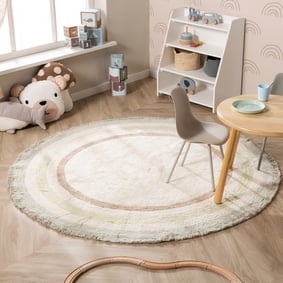 Tapis rond lavable pour enfant - Milo Vert