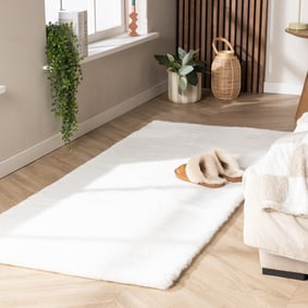 Tapis de couloir doux à poils longs - Comfy Supreme Blanc - sfeer