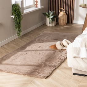 Tapis de couloir doux à poils longs - Comfy Supreme Taupe - sfeer