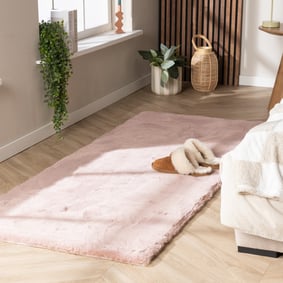 Tapis de couloir doux à poils longs - Comfy Supreme Rose - sfeer
