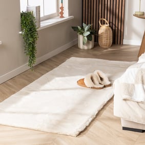 Tapis de couloir doux à poils longs - Comfy Supreme Crème - sfeer
