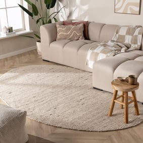 Tapis en laine de forme irrégulière - Feline Blanc/Chiné