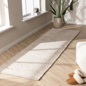 Tapis de couloir en laine - Feline Blanc/Chiné