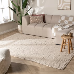 Tapis en laine - Feline Blanc/Chiné