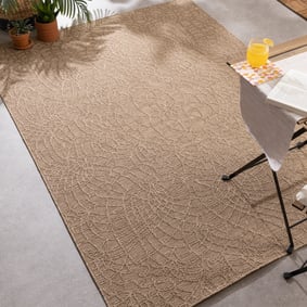 Tapis d'intérieur et d'extérieur - Dunes Mandala Marron