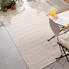 Tapis d'intérieur et d'extérieur - Dunes Geo Crème