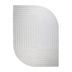 Tapis de forme irrégulière - Lines Crème - sfeer