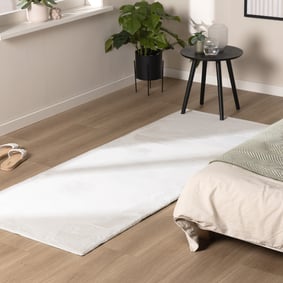 Tapis de couloir doux à poils courts - Cozy Blanc