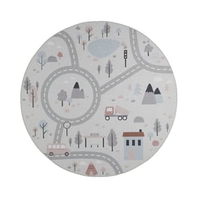 Tapis de jeu rond voiture - Rocky Ride Blanc - product