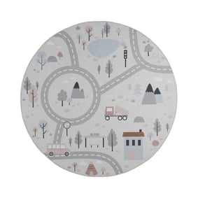 Tapis de jeu rond voiture - Rocky Ride Blanc - sfeer