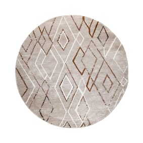 Tapis berbère rond - Blend Diamond Beige - sfeer