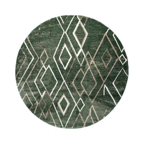Tapis berbère rond - Blend Diamond Vert - product