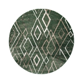 Tapis berbère rond - Blend Diamond Vert - sfeer