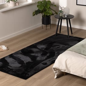 Tapis de couloir doux à poils courts - Cozy Noir