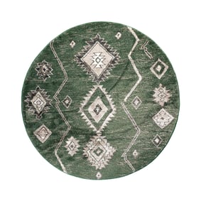 Tapis berbère rond - Blend Aztec Green - sfeer