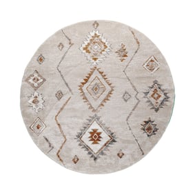 Tapis berbère rond - Blend Aztec Beige - product