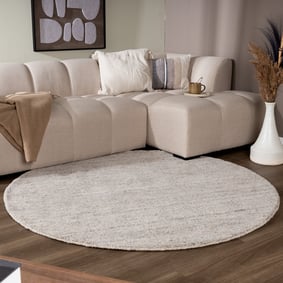 Tapis rond berbère - Aicha Gris