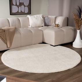 Tapis rond berbère - Aicha Beige